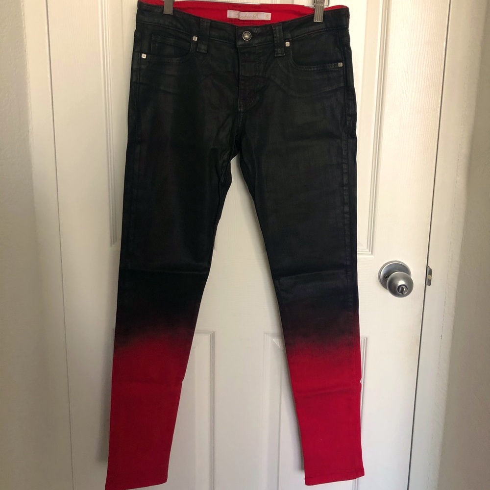 Rare Frankie B wax covered stretch denim jeans